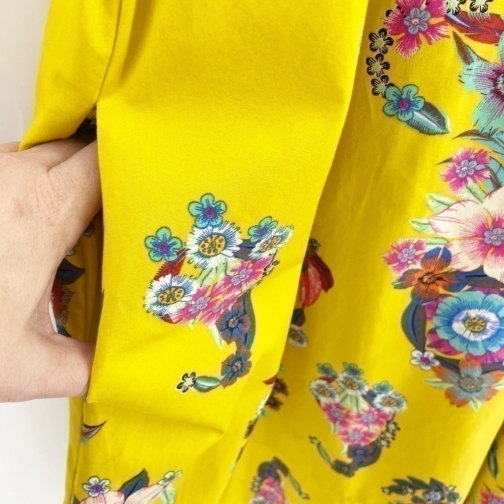 Anthropologie Maeve Yellow Floral Sleeveless Sunniva A-Line Dress - Picture 6 of 13